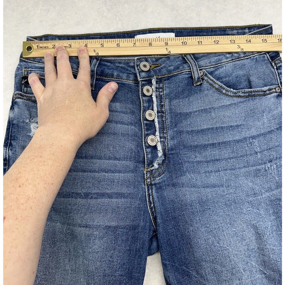 Kancan Womens Size 11 29 Estilo High Rise Distress Button Fly Jeans Medium Wash - Picture 3 of 9